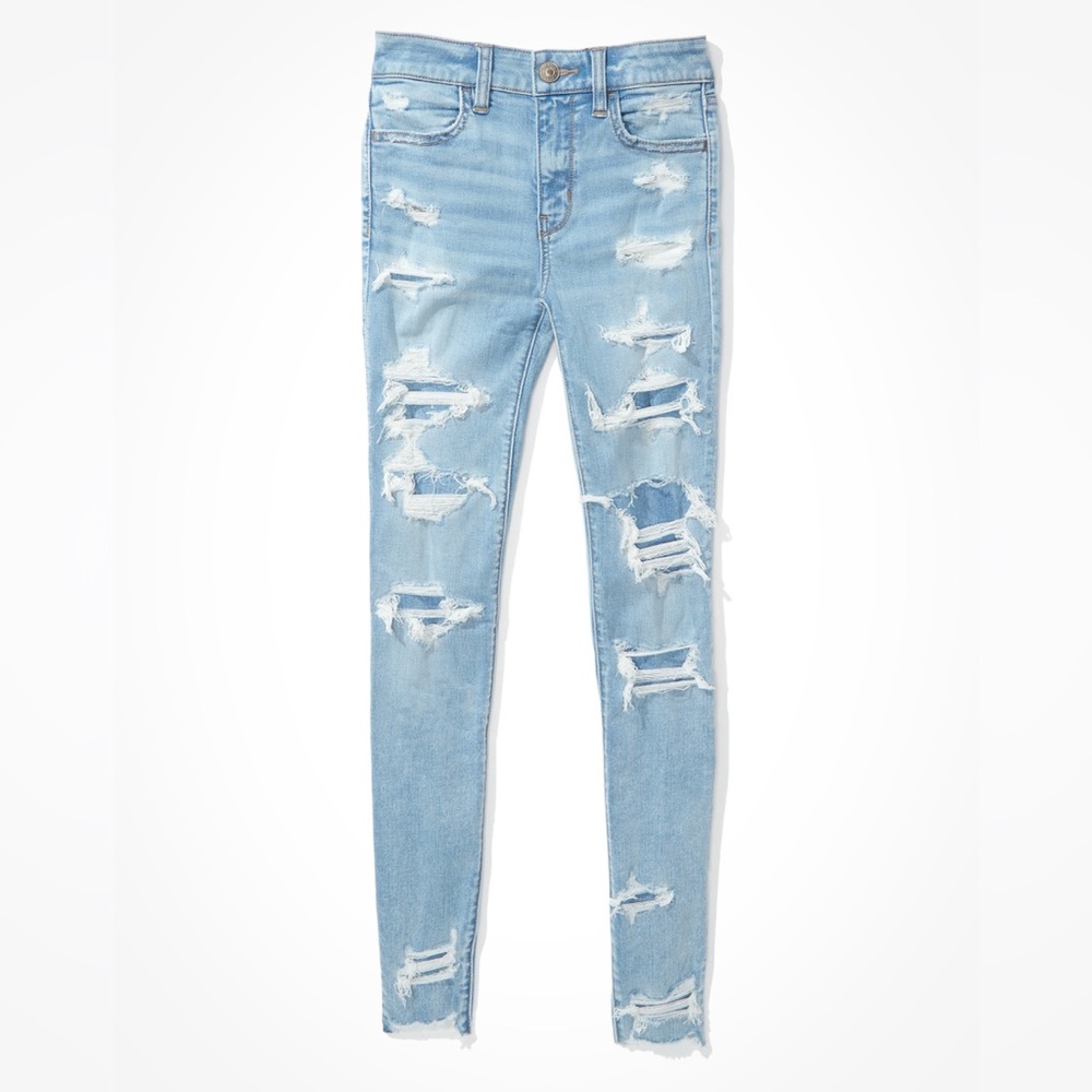 American Eagle | Next Level Stretch Patched High Waisted Jegging Size 16